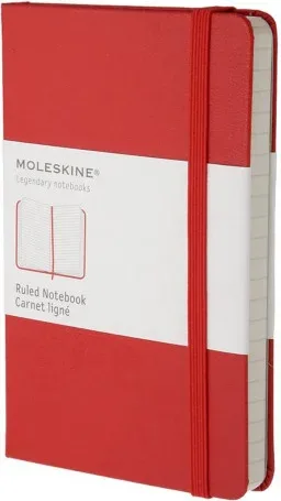 Libreta Clasica Tapa Dura Roja L (13X21Cm) Rayada Moleskine Qp060R