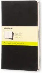 Set de 3 Libretas Cahier Negras L (13X21Cm) Lisas Moleskine Qp318