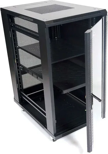 ARMARIO DE SUELO RACK 19'' 22U 600x1000 PUERTA CRISTAL