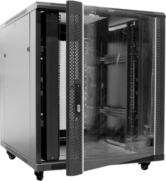 ARMARIO DE SUELO RACK 19'' 18U 600x800 PUERTA DE CRISTAL