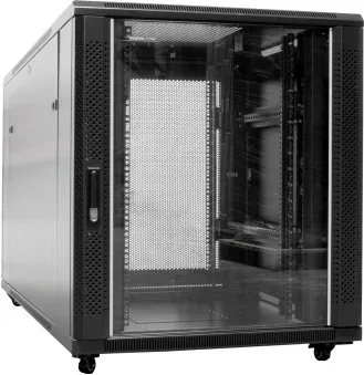 ARMARIO DE SUELO RACK 19'' 18U 600x1000 PUERTA DE CRISTAL