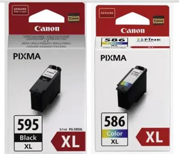 Multipack canon pg - 595xl - cl - 586xl pvp 4x6 photo paper gp - 501 50 hojas