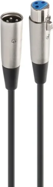 Cable xlr fonestar 5m -  macho - hembra -  negro