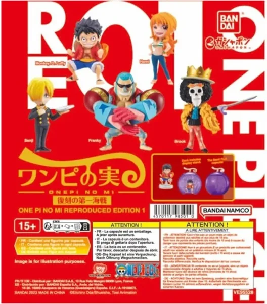 Set gashapon figuras bandai lote 2o articulos one piece no mi reproduced edition