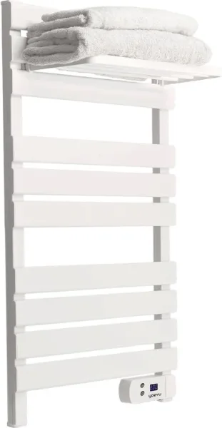 Yoevu -  kit radiador toallero 500 | 1500 w mas repisa extra con ganchos -  color blanco